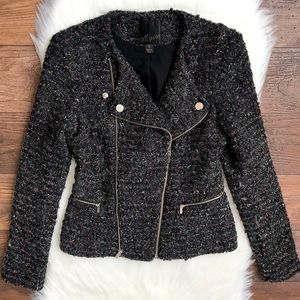 McGinn Carly Metallic Tweed Moto Jacket- Nordstrom
